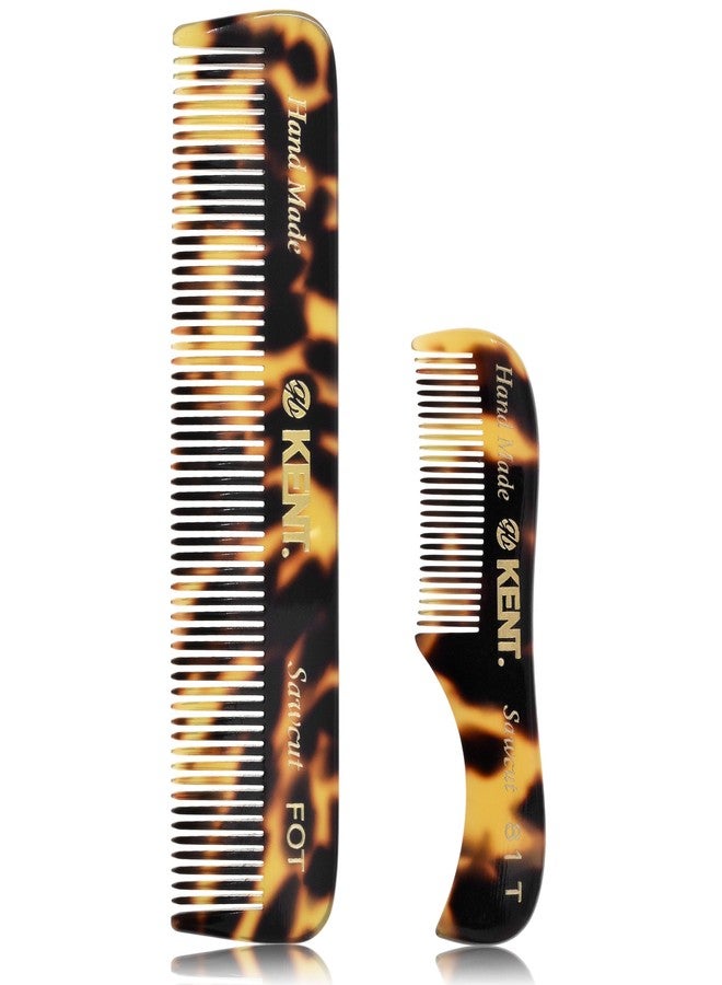 Kent 81T FOT Tokyo Yellow Beard Pocket Comb Set for Men - Beard Kit for Travel and Home, Mustache Comb for Men, Mini Comb Beard Combs for Mens Grooming, Sawcut Hand polished Made in England - Image 1